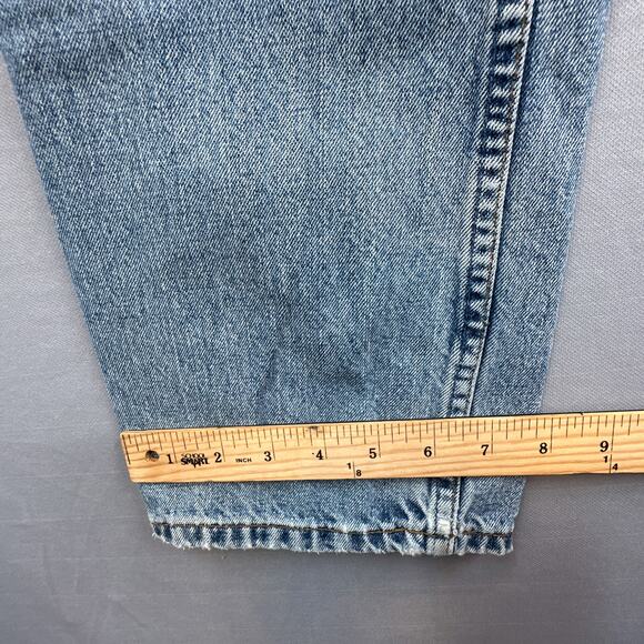 VTG Silver Jean 28x31 Straight Med Wash Y2K Street Western Casual Basic Grunge - Picture 15 of 16